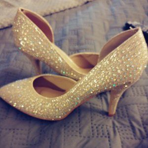 NWOT - Gold Beaded Dress Shoes